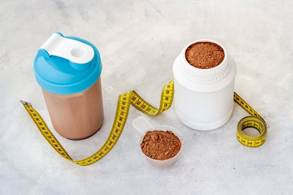 proffee / protein shake weight gain / weight loss concept, source: Shutterstock