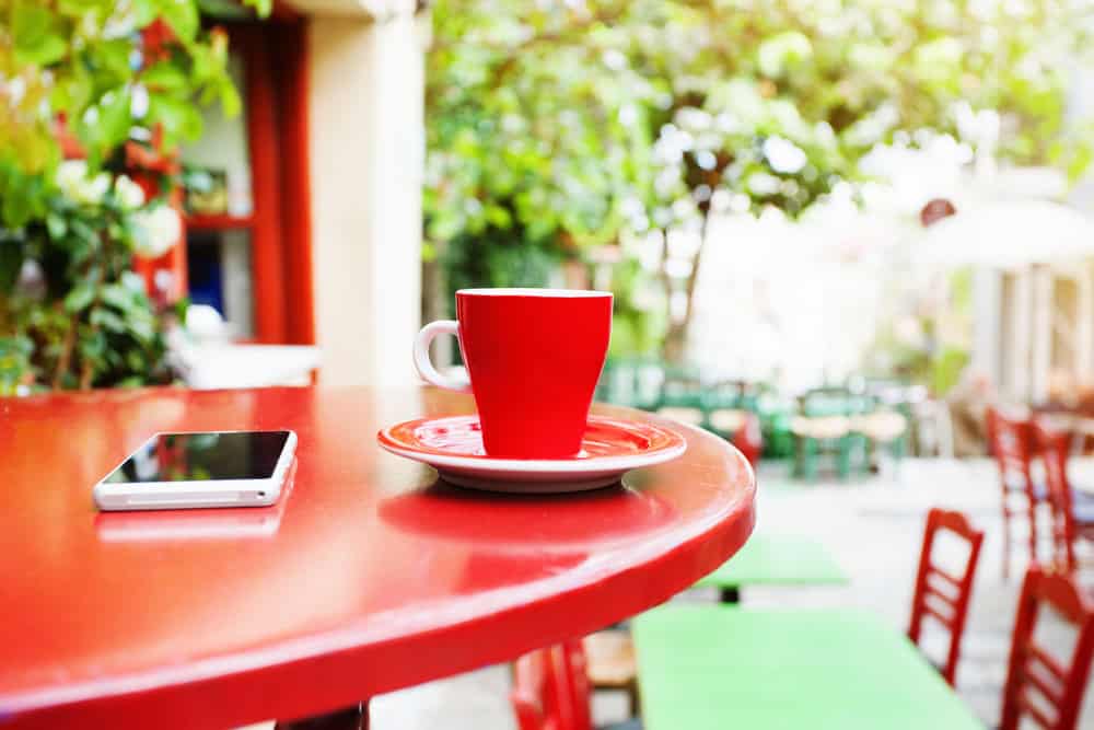 Cup of coffee and smartphone, source: Shutterstock