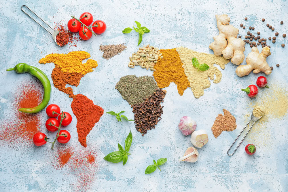 Global food map, source: Shutterstock