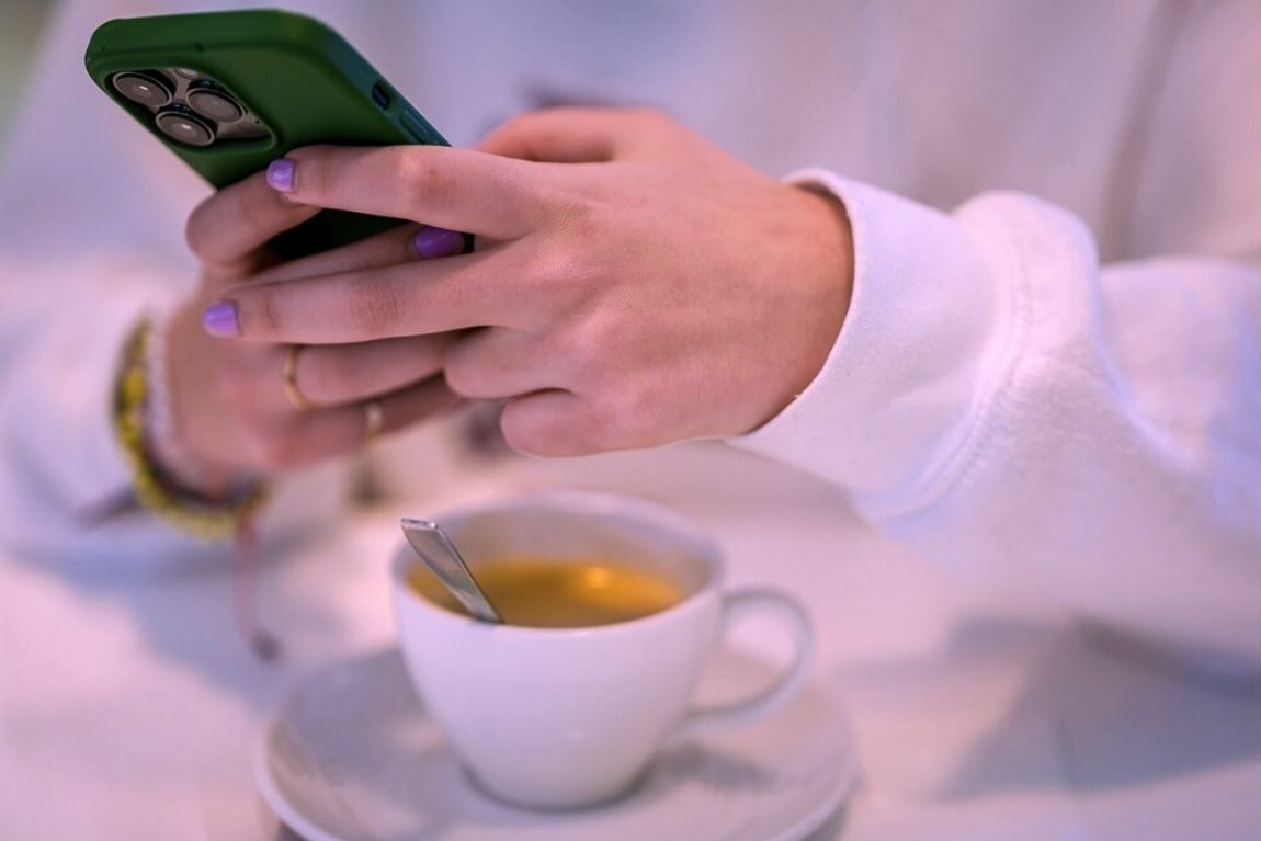 Coffee and smartphone