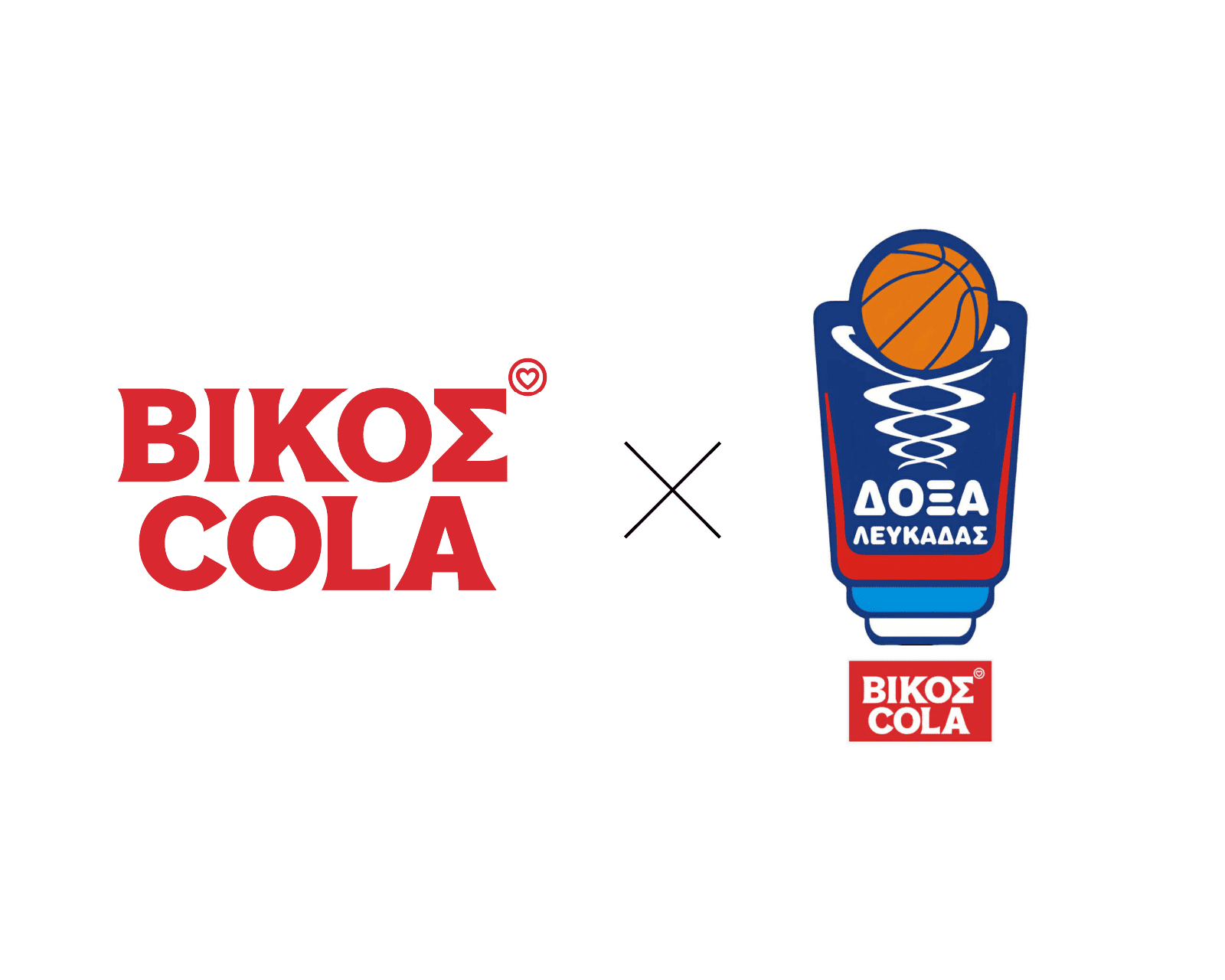 Χορηγική συνεργασία, λογότυπα Βίκος Cola και ΑΕ Δόξα Λευκάδας