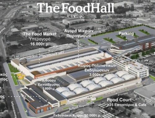 The FoodHall, 3D sketch, source: amna.gr