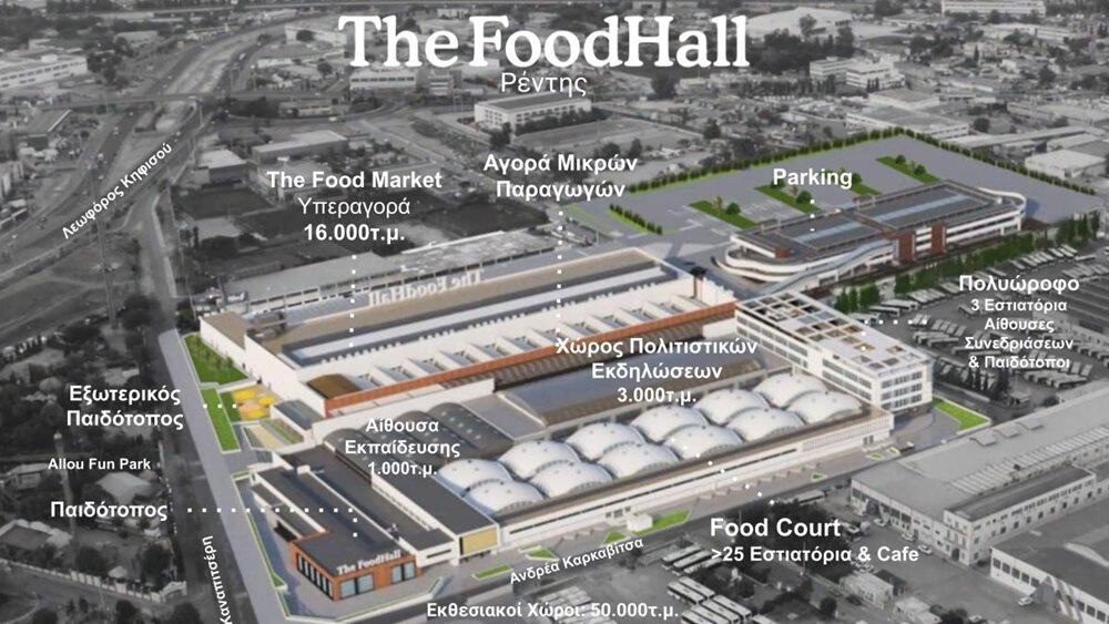The FoodHall, 3D sketch, source: amna.gr