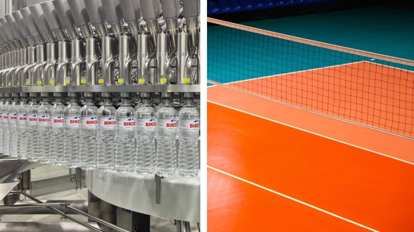 Vikos νερό και γήπεδο βόλει με πηγή Shutterstock, εικαστικό συνεργασίας με ΕΣΑΠ