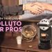 Nespresso Volluto at the office visual, coffee machine, capsules and two people shaking hands
